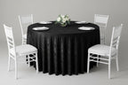 Black Velvet Round Tablecloth, 120-Inch Diameter
