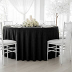 Black Velvet Round Tablecloth, 120-Inch Diameter