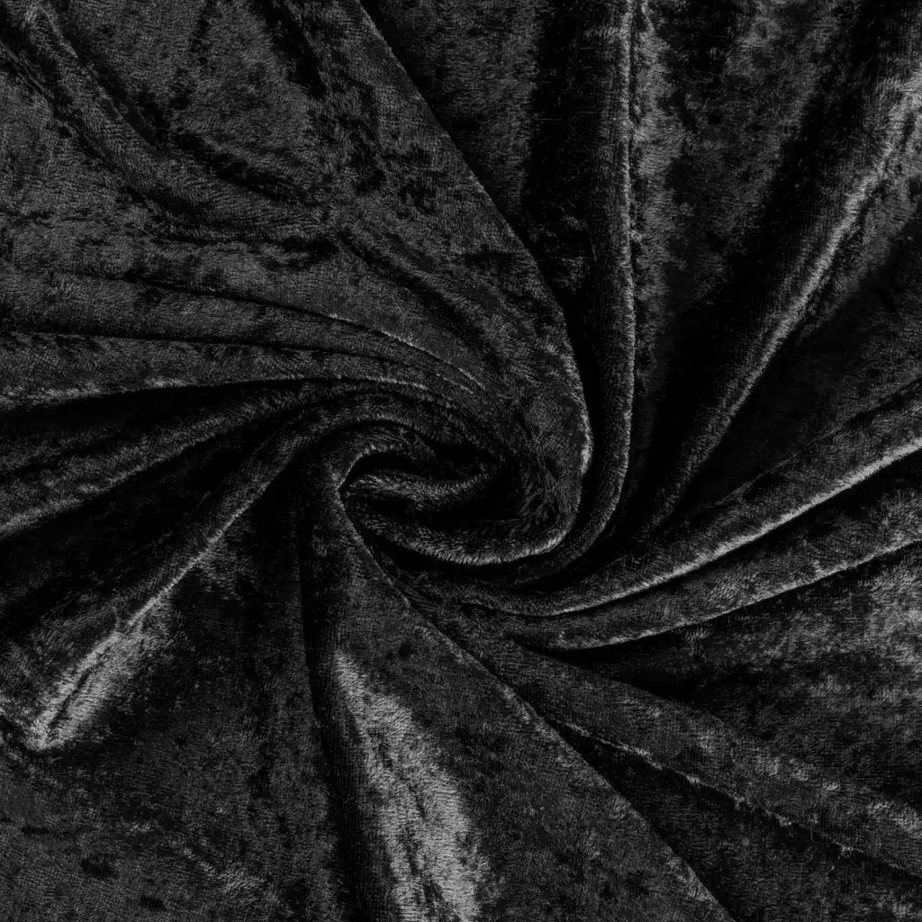 Black Velvet Round Tablecloth, 120-Inch Diameter