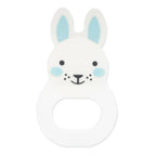 Blue Bunny Sensory Teething Toy with Soft Textures for Babies to Explore During Teething and Play