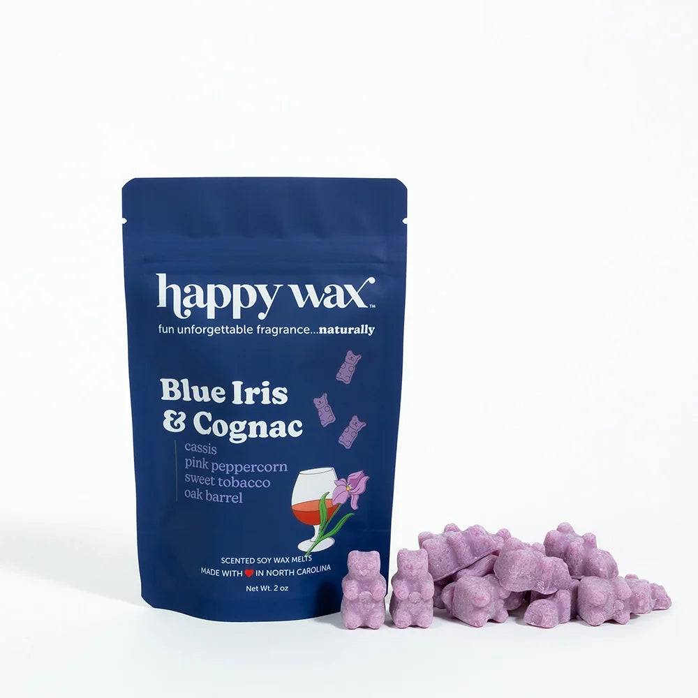 Blue Iris & Cognac Soy Wax Melts with Davana, Bourbon Vanilla and Spiced Orris Aroma · Blue iris and cognac-ins — 2 oz. Pouch