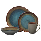 Blue Stoneware Dinnerware Set