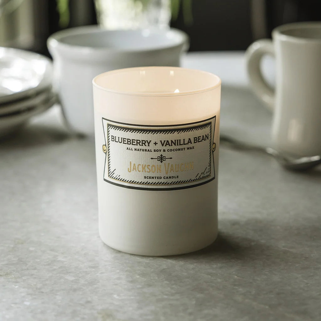 Blueberry and Vanilla Bean Scented Candle for Cozy Bedroom Rituals with Warm Tonka Notes · Wild blueberry scent