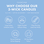 Blueberry Cheesecake 3-Wick Candle, 14.5 oz Soy Wax Blend