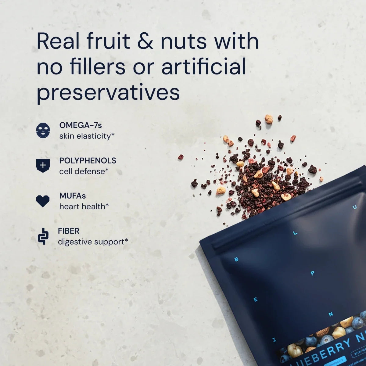 Blueberry Nut Mix with Macadamias and Walnuts for Sweet, Crunchy Breakfast Bowls and Snack Breaks