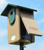 Bluebird House in Recycled Poly Lumber with a Clear Viewing Window and Separate Cleaning Door