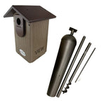 Bluebird House in Recycled Poly Lumber with a Clear Viewing Window and Separate Cleaning Door