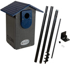 Bluebird House in Recycled Poly Lumber with a Clear Viewing Window and Separate Cleaning Door