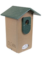Bluebird House in Recycled Poly Lumber with a Clear Viewing Window and Separate Cleaning Door