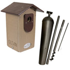 Bluebird House in Recycled Poly Lumber with a Clear Viewing Window and Separate Cleaning Door