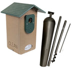Bluebird House in Recycled Poly Lumber with a Clear Viewing Window and Separate Cleaning Door