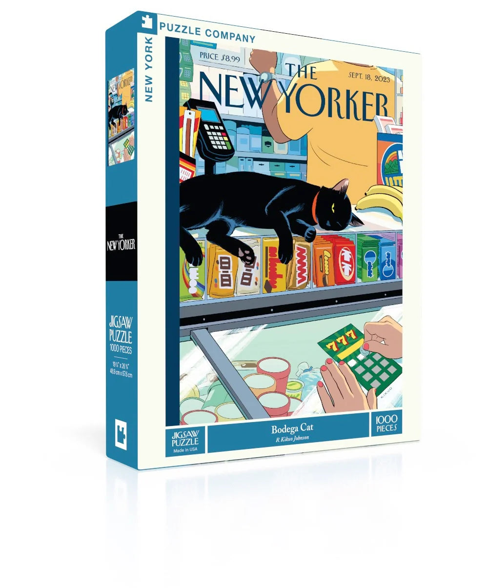 Bodega Cat Jigsaw Puzzle, 1000 Pieces Featuring a New York Store Scene and a Glare-Reducing Finish