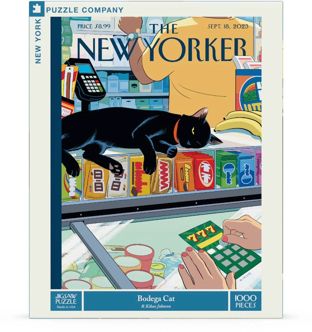Bodega Cat Jigsaw Puzzle, 1000 Pieces Featuring a New York Store Scene and a Glare-Reducing Finish