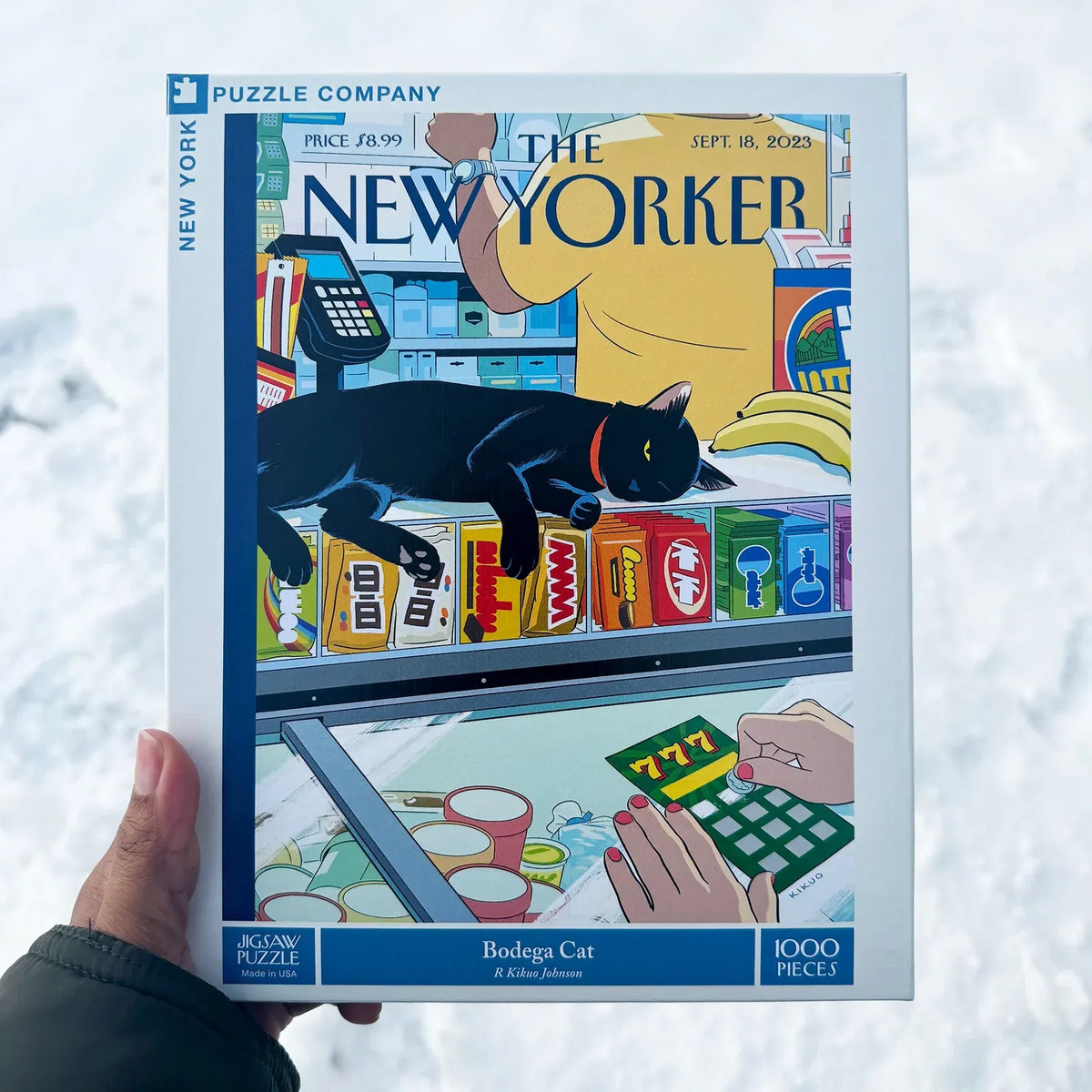 Bodega Cat Jigsaw Puzzle, 1000 Pieces Featuring a New York Store Scene and a Glare-Reducing Finish