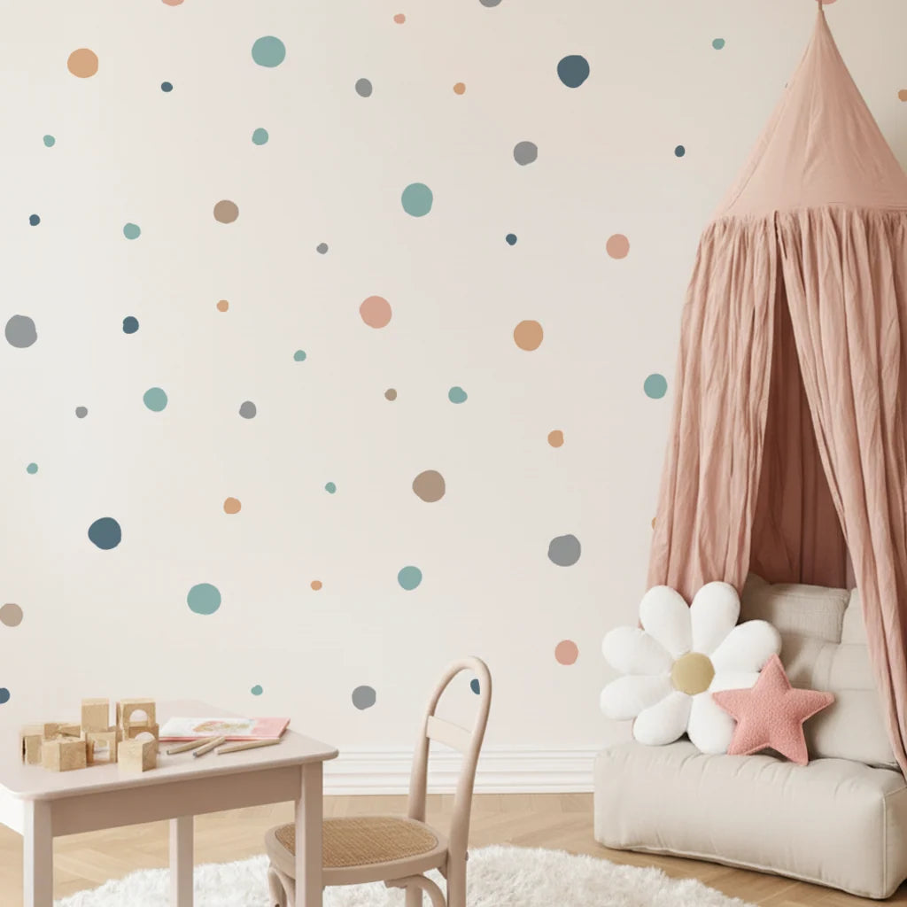 Boho Polka Dot Wall Decals, Boho #2