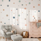 Boho Polka Dot Wall Decals