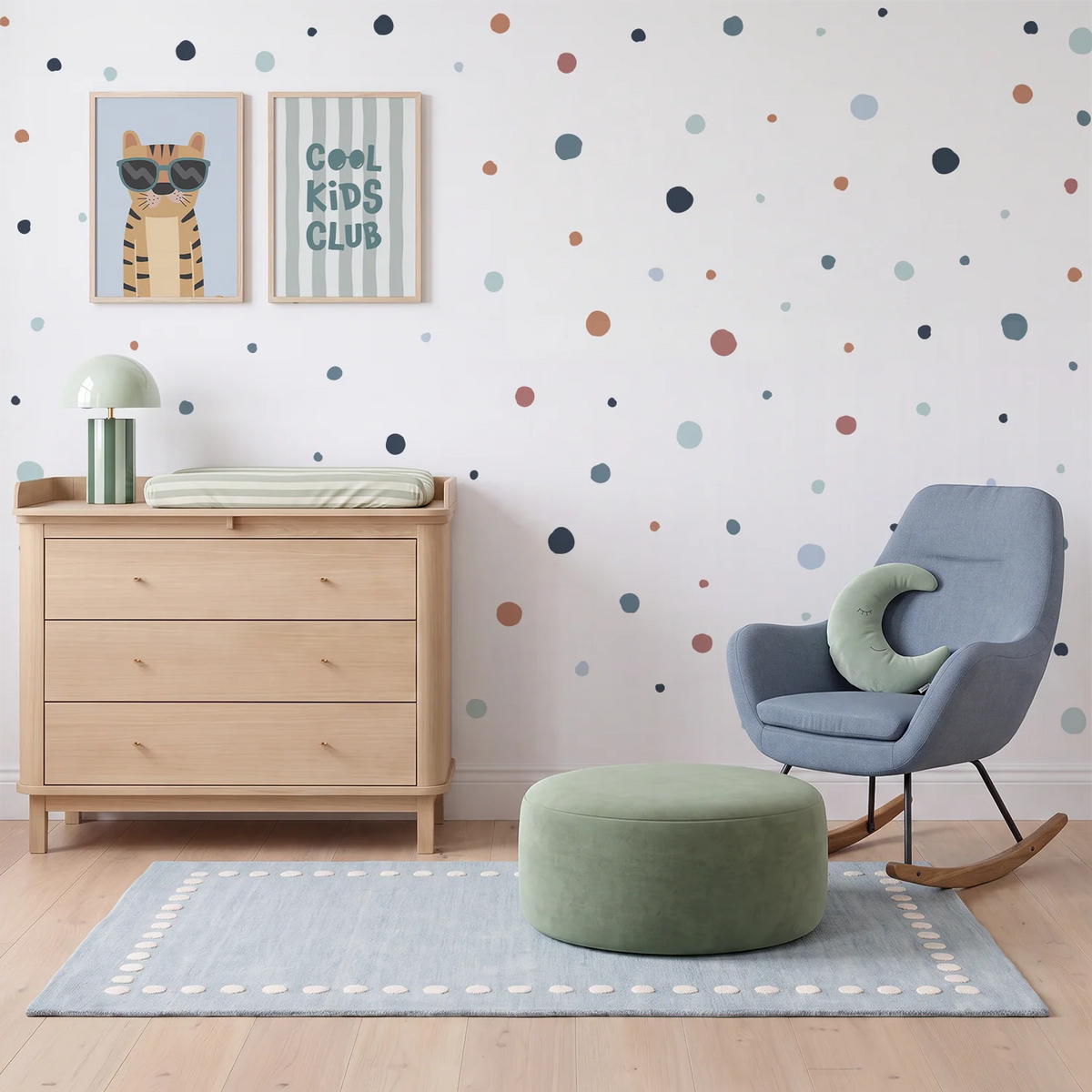 Boho Polka Dot Wall Decals