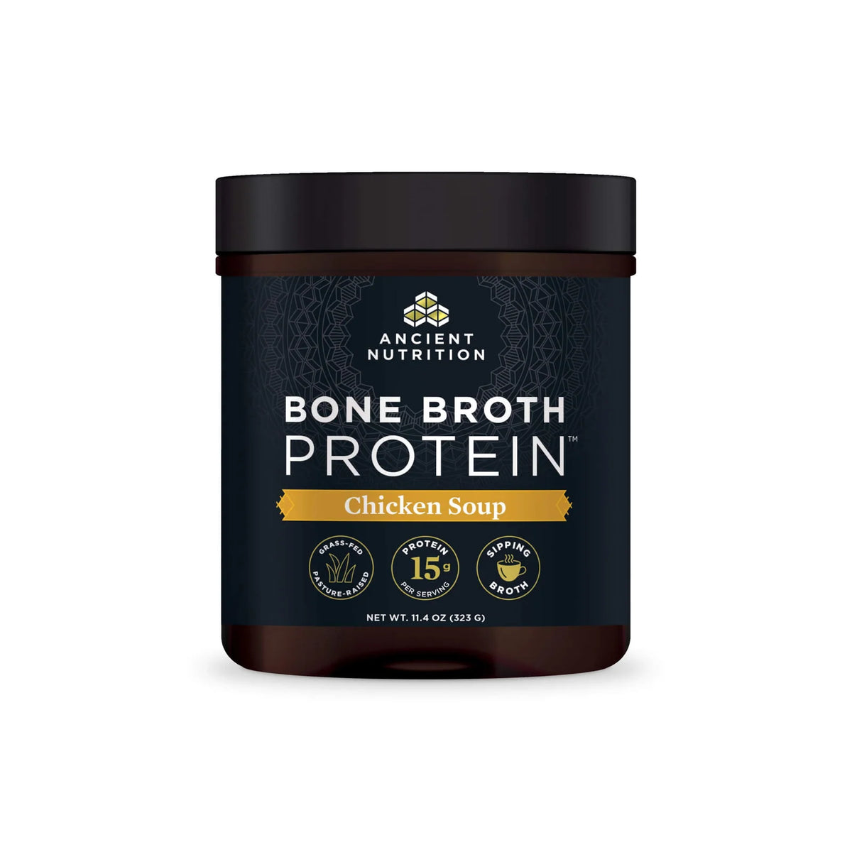 Bone Broth Protein Powder Chicken Soup, Sippable Nutrition for Everyday Wellness, 15 Servings per Pack