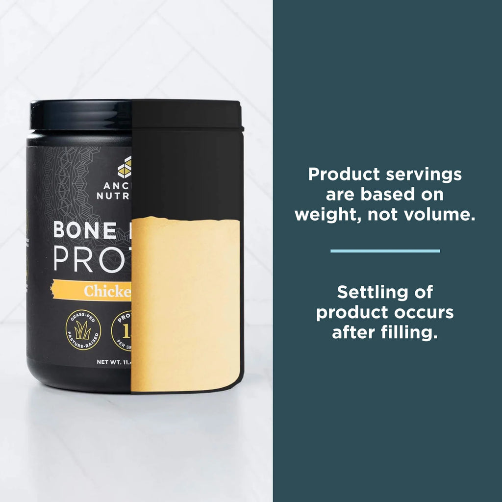 Bone Broth Protein Powder Chicken Soup, Sippable Nutrition for Everyday Wellness, 15 Servings per Pack