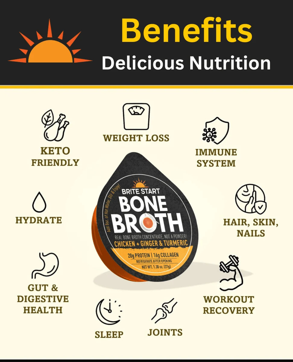 Bone Broth Variety Pack with Chicken and Beef Flavors, 12 Concentrated Whole-Form Gel Pucks