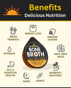 Bone Broth Variety Pack with Chicken and Beef Flavors, 12 Concentrated Whole-Form Gel Pucks