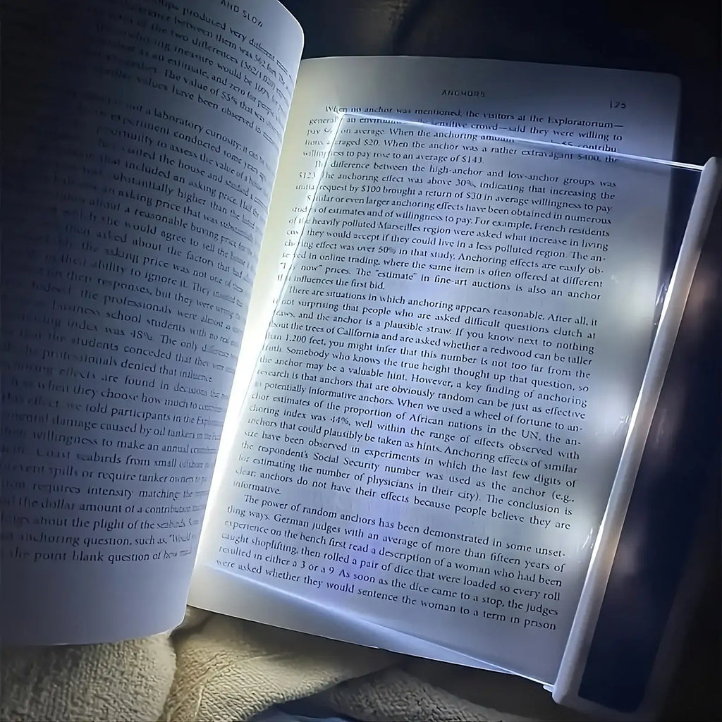 Book Light for Reading in Bed, Flat LED Panel Reading Lamp for Travel, Bedtime and Cozy Book Corners
