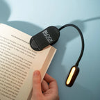 Book Light for Reading in Bed with Flicker-Free Amber Light, Rechargeable Battery, Flexible Neck and Three Brightness Leve