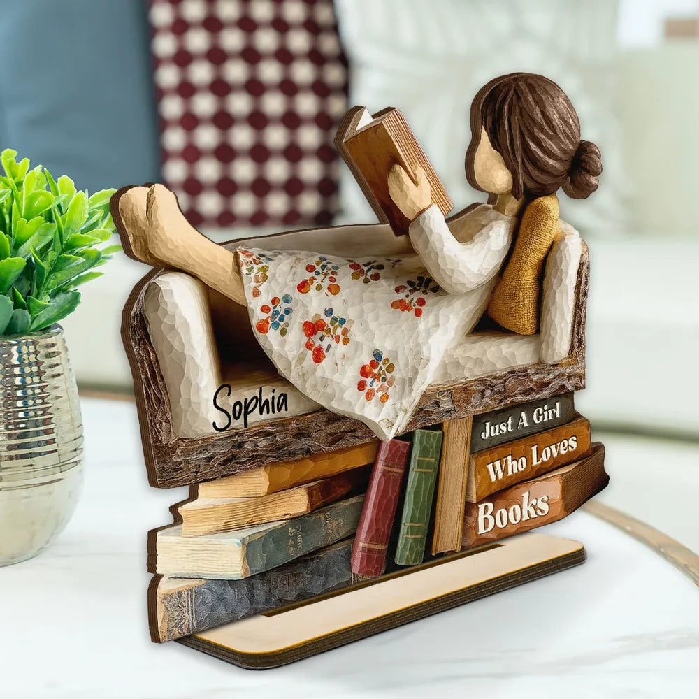 Book Lover Plaque and Ornament Decor