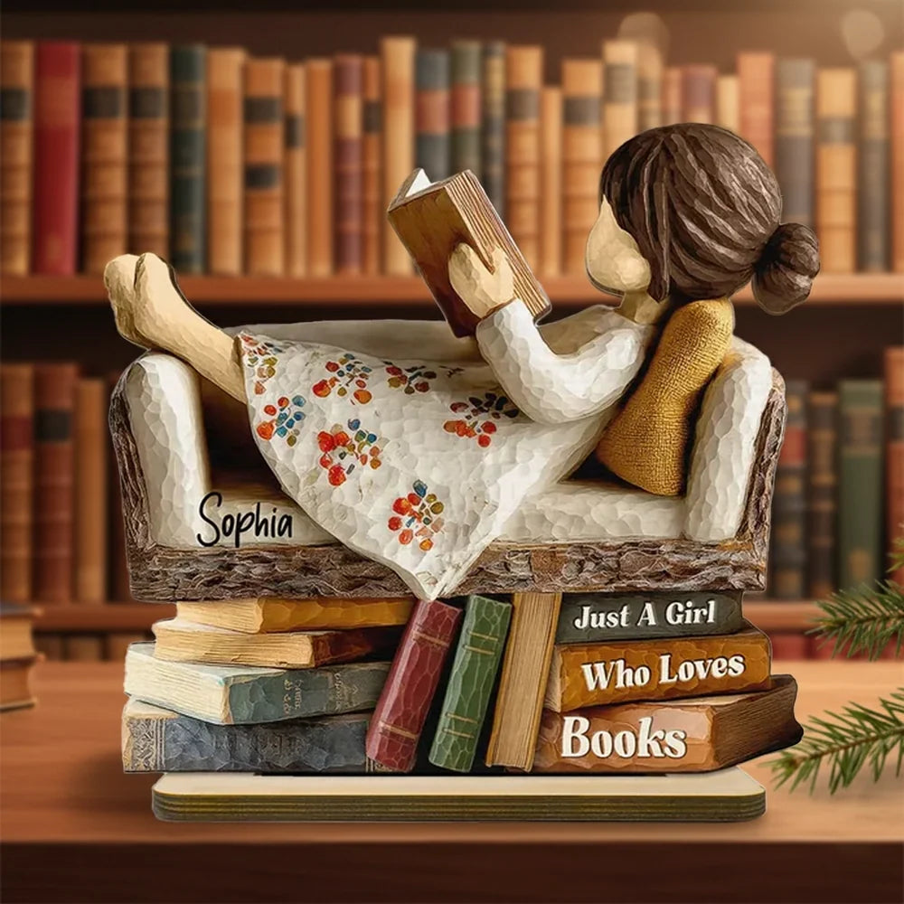 Book Lover Plaque and Ornament Decor