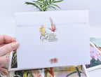 Botanical Greeting Card Set of 20 Blank Cards with a Velvety Coating, Envelopes and 5 Sticker Sheets
