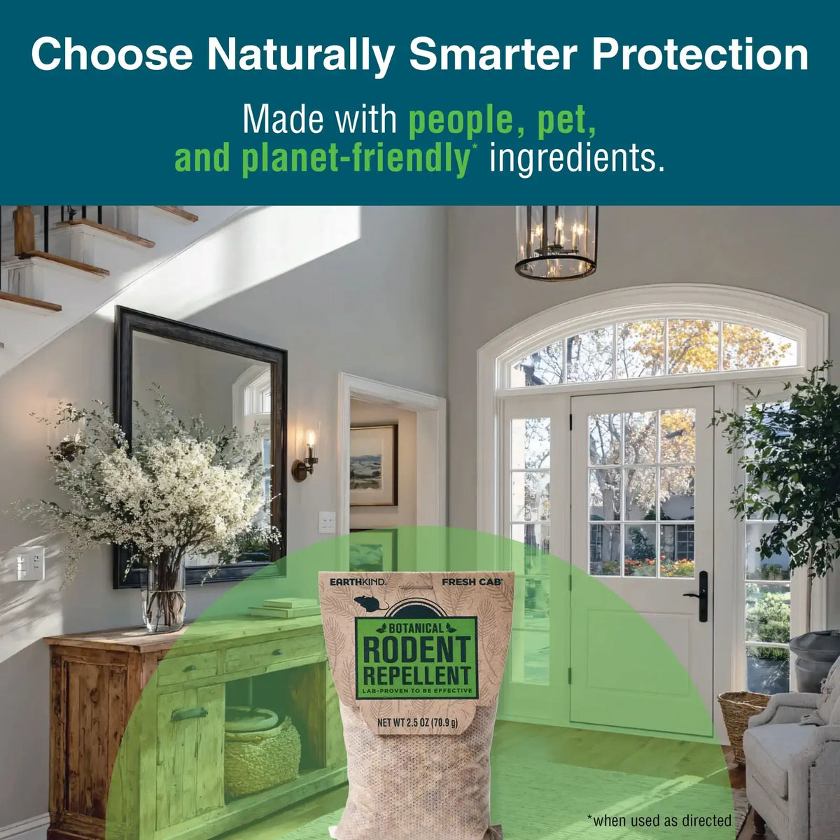 Botanical Rodent Repellent Pouches for Indoor Mouse Activity, 30-Day Continuous Protection, 2 or 4 Pack