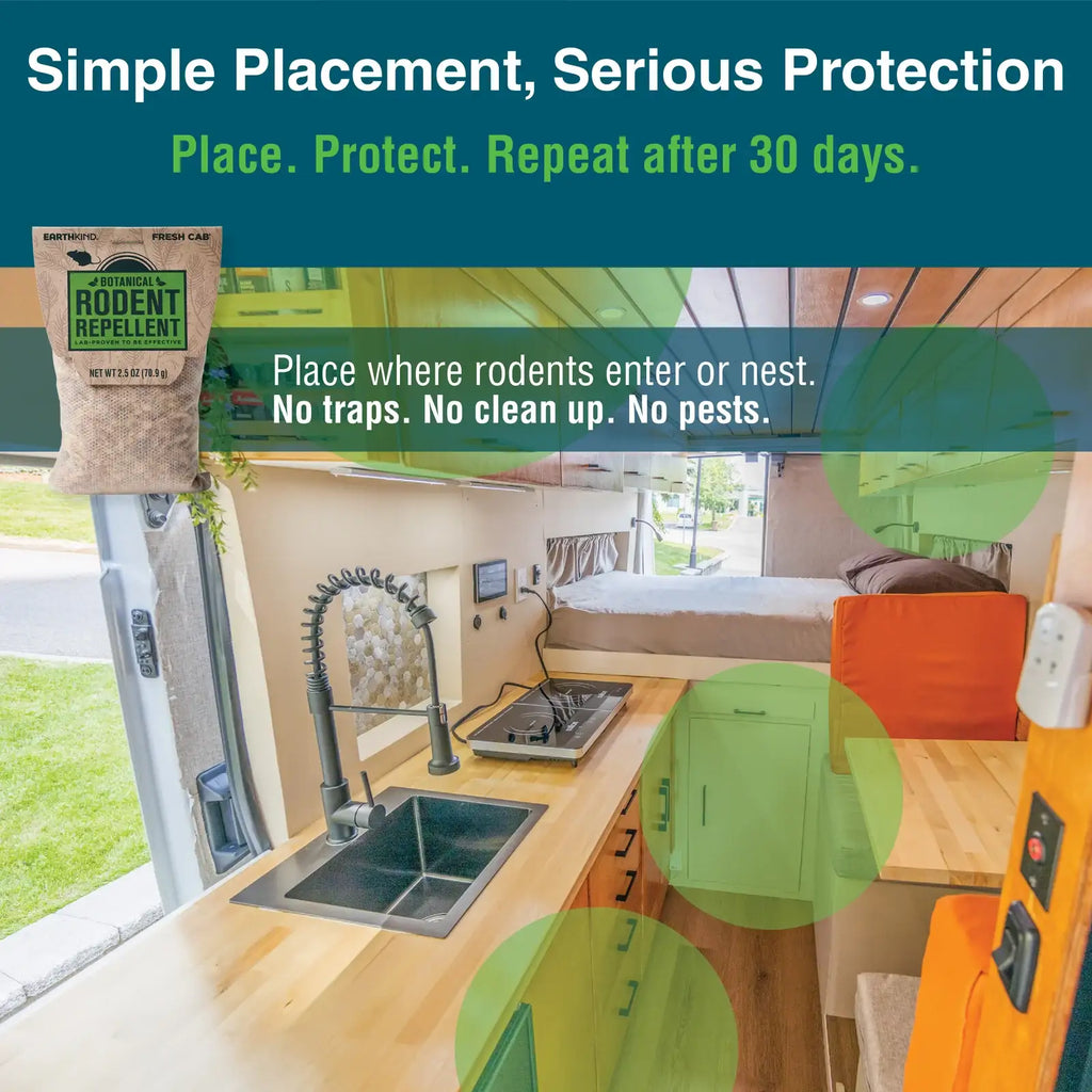 Botanical Rodent Repellent Pouches for Indoor Mouse Activity, 30-Day Continuous Protection, 2 or 4 Pack
