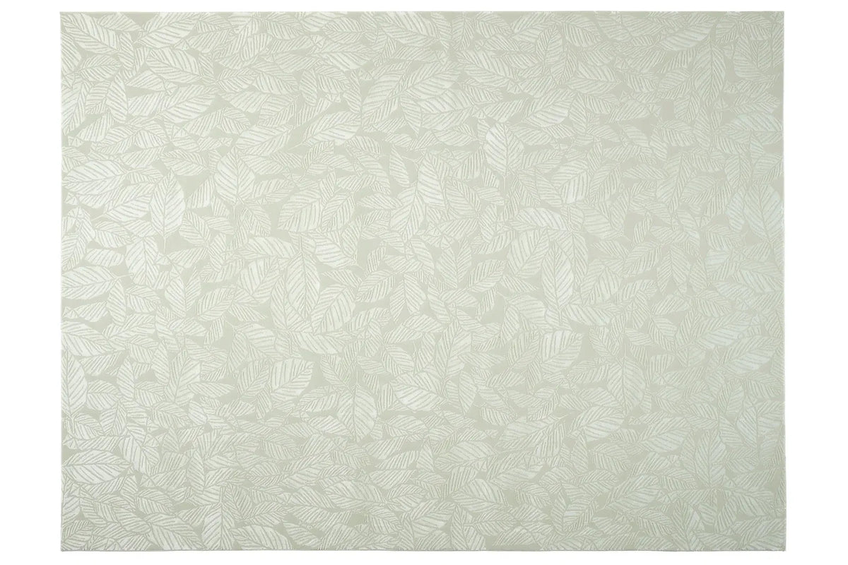 Botanical Washable Area Rug in Sage or Bone Beige, Recycled Polyester Medium-Pile Floral Design