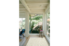 Botanical Washable Area Rug in Sage or Bone Beige, Recycled Polyester Medium-Pile Floral Design