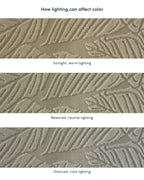 Botanical Washable Area Rug in Sage or Bone Beige, Recycled Polyester Medium-Pile Floral Design