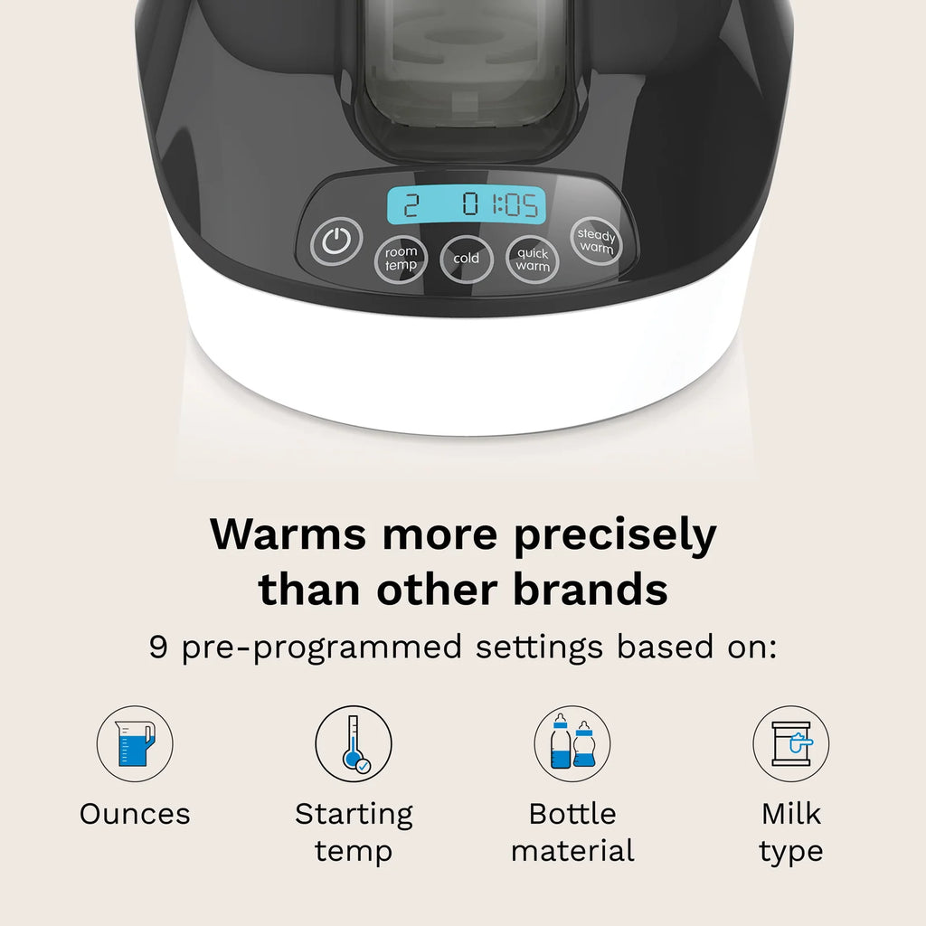 Bottle and Breastmilk Warmer with Precision Warming, Steam Heat, Memory Settings and Auto Shut-Off