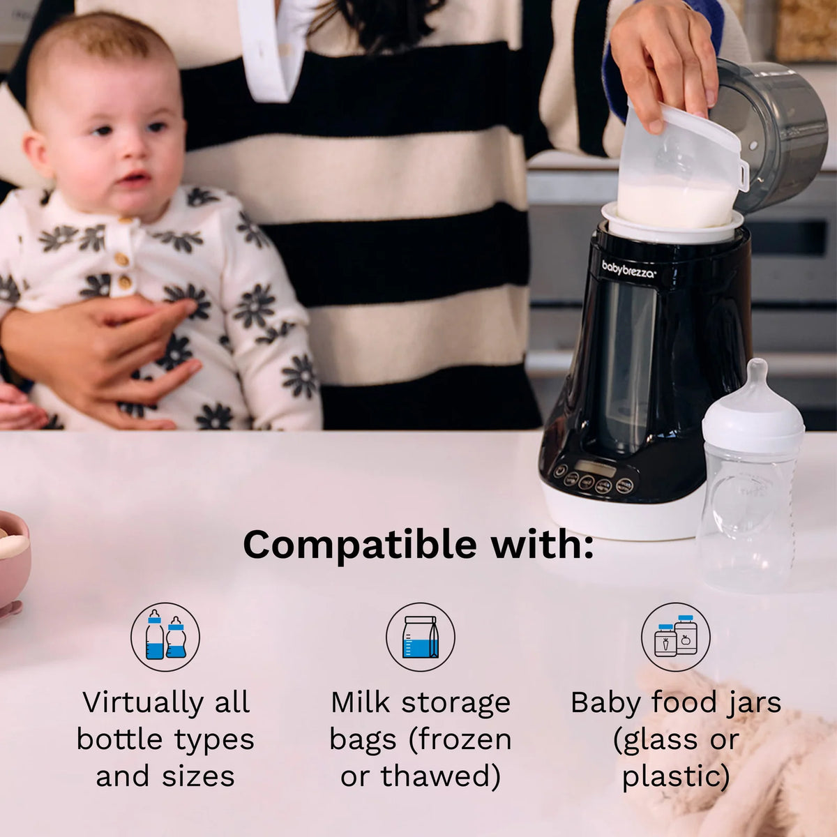 Bottle and Breastmilk Warmer with Precision Warming, Steam Heat, Memory Settings and Auto Shut-Off