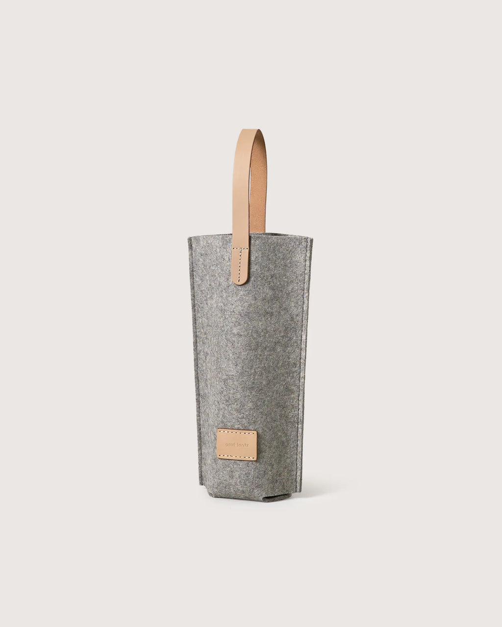 Bottle Bag in Granite Merino Wool