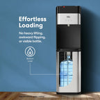 Bottom Load Water Cooler Dispenser with Tri-Temperature Water, Child Safety Lock, Night Light and Bottle Indicator