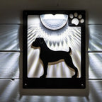 Boxer Dog Solar Wall Plaque