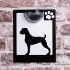 Boxer Dog Solar Wall Plaque