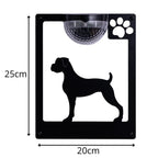 Boxer Dog Solar Wall Plaque