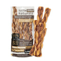 Braided Bully Sticks for Medium and Large Dogs, Single-Ingredient Grass-Fed Beef Chews in a 5 Pack Variety