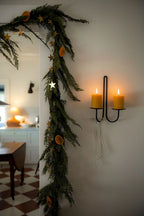 Brass Star Garland in Mixed Star Sizes, Handcrafted in India for Tabletop and Windowsill Displays