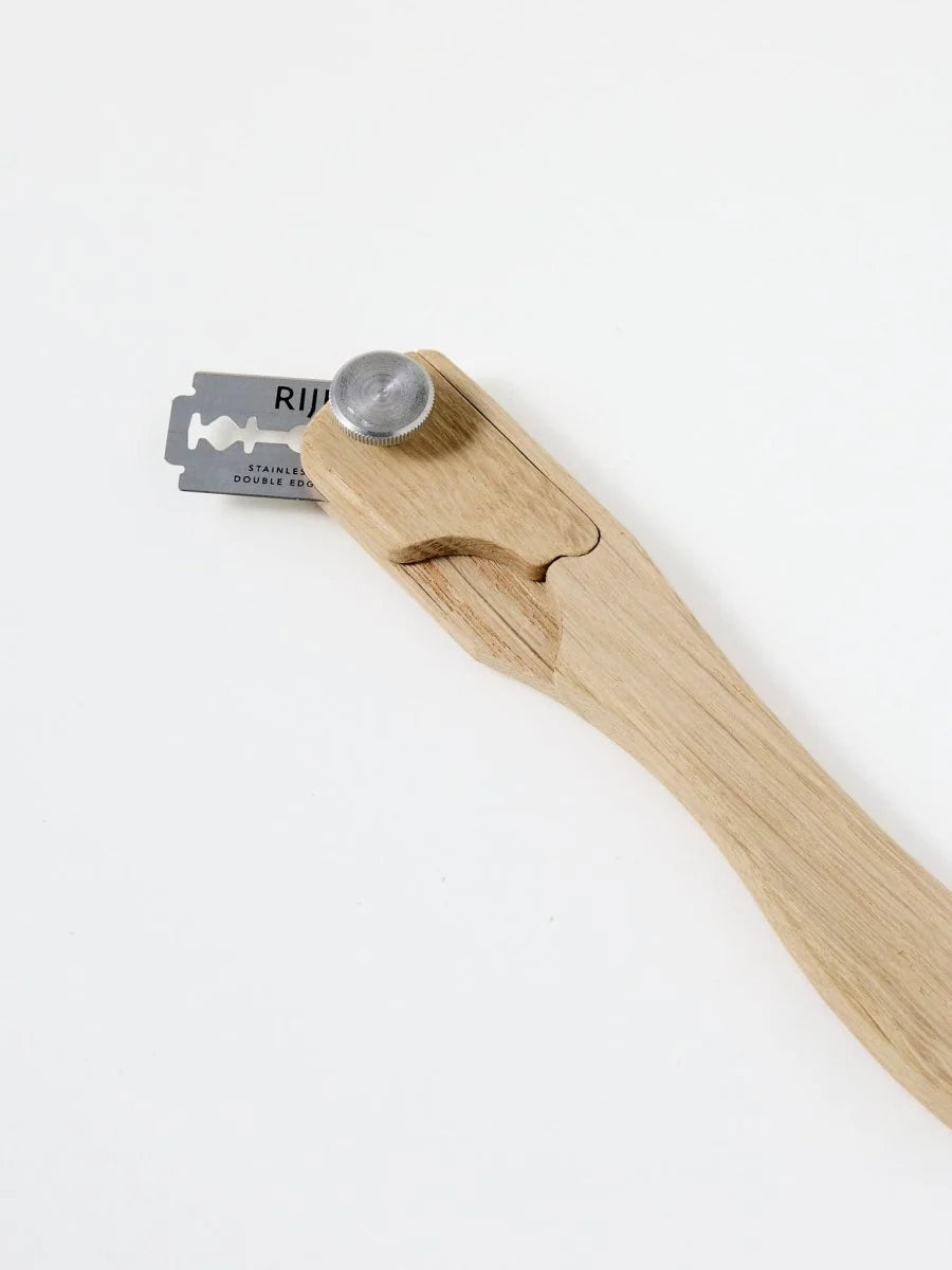 Bread Scoring Tool with Handcrafted Danish Wood Handle, Sharp Razor Blade and Built-In Concealer for Sourdough