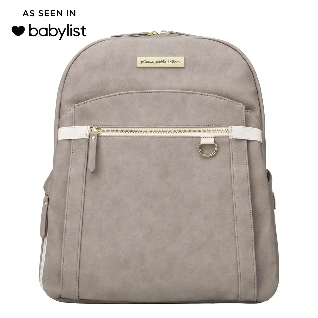 Breast Pump Bag and Diaper Backpack in Grey Matte, Featuring a Separate Lower Compartment and Changing Pad