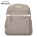 Breast Pump Bag and Diaper Backpack in Grey Matte, Featuring a Separate Lower Compartment and Changing Pad