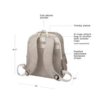 Breast Pump Bag and Diaper Backpack in Grey Matte, Featuring a Separate Lower Compartment and Changing Pad