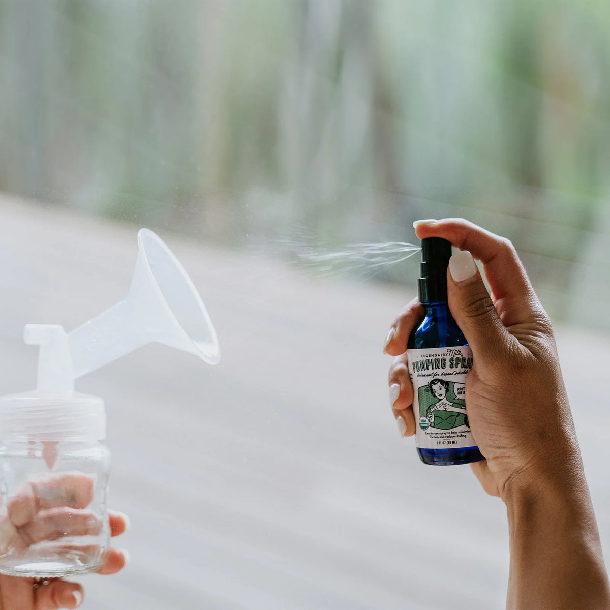 Breast Pump Spray to Help Reduce Breast Shield Friction and