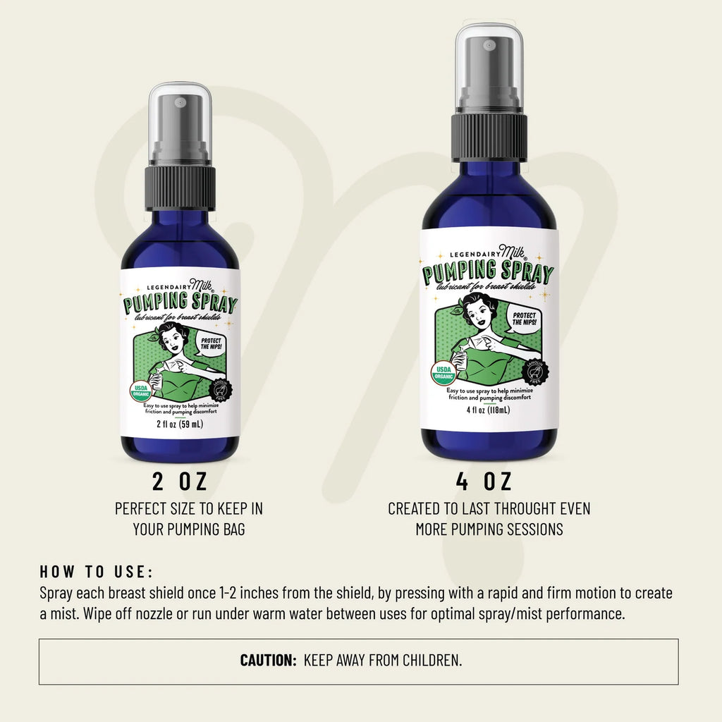 Breast Pump Spray to Help Reduce Breast Shield Friction and